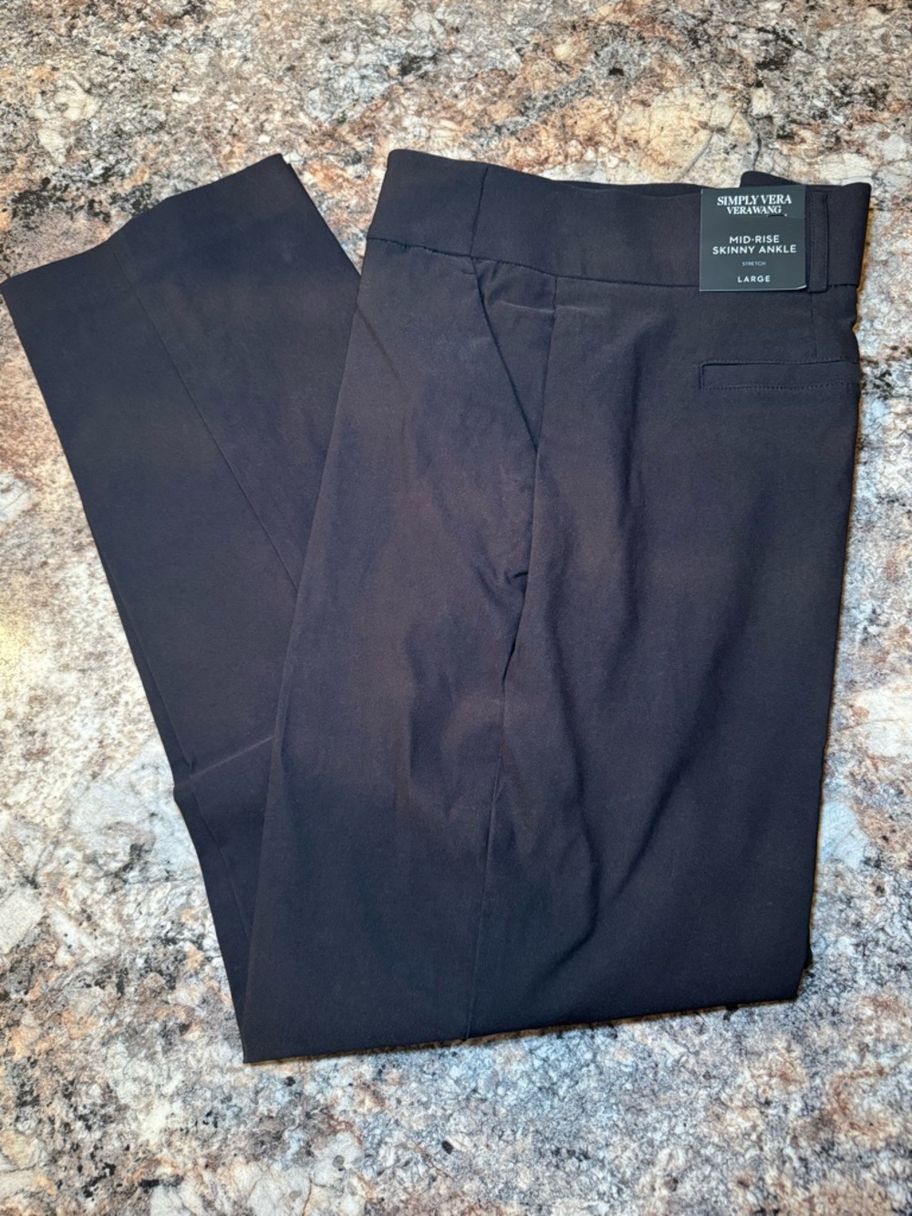 Simply Vera Vera Wang Black Mid-Rise Skinny Ankle Pants